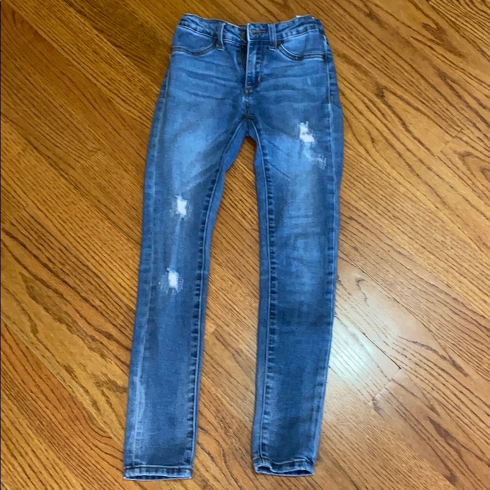 Girls size 12 skinny distressed jeans